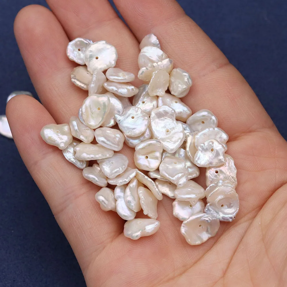 

4Pcs Petal-shaped Mesopore Loose Pearl Charms For DIY Necklace Bracelet Anklet Jewelry Accessory