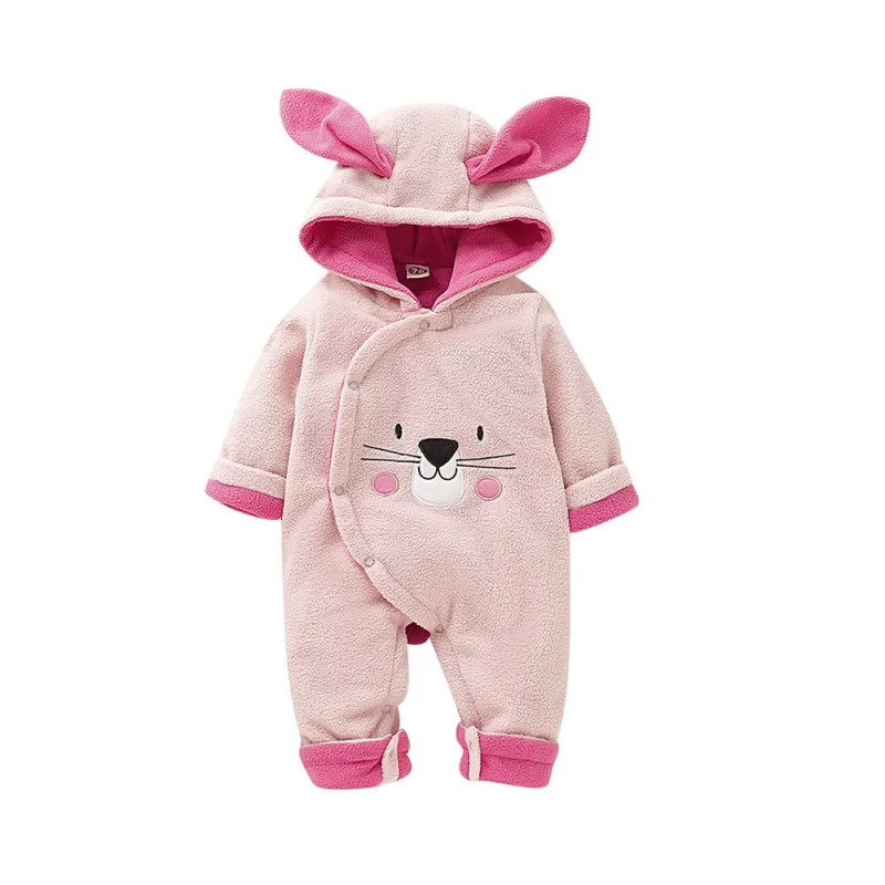 Детский комбинезон для малышей 0-18 месяцев, мягкий теплый детский костюм для новорожденных, Милая зимняя теплая одежда для новорожденных - Цвет: KX0650