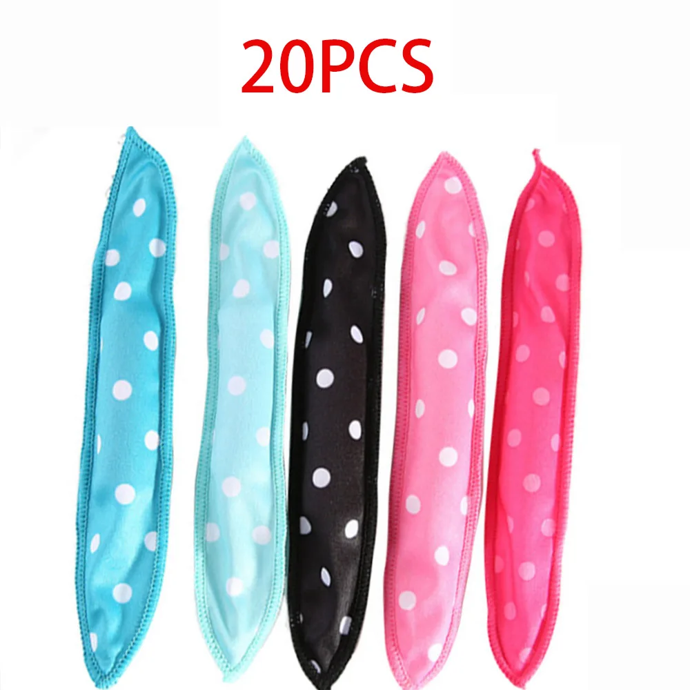 20PCS Волнистые бигуди для волос, бигуди для сна, волшебные бигуди для волос, спиральный рулон 20 см-75 см - Цвет: 20PCS