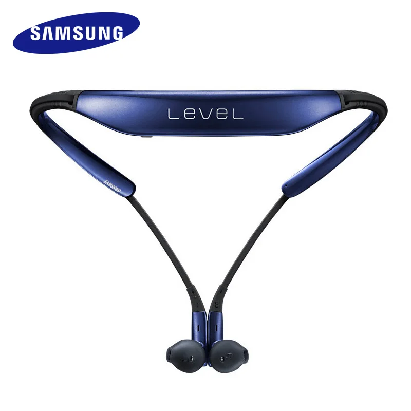 Синий SAMSUNG Level U наушники-вкладыши беспроводная гарнитура с Bluetooth воротник Шум шумоподавления Поддержка A2DP, HSP, HFP для Glaxy 8 S8plus - Цвет: Синий