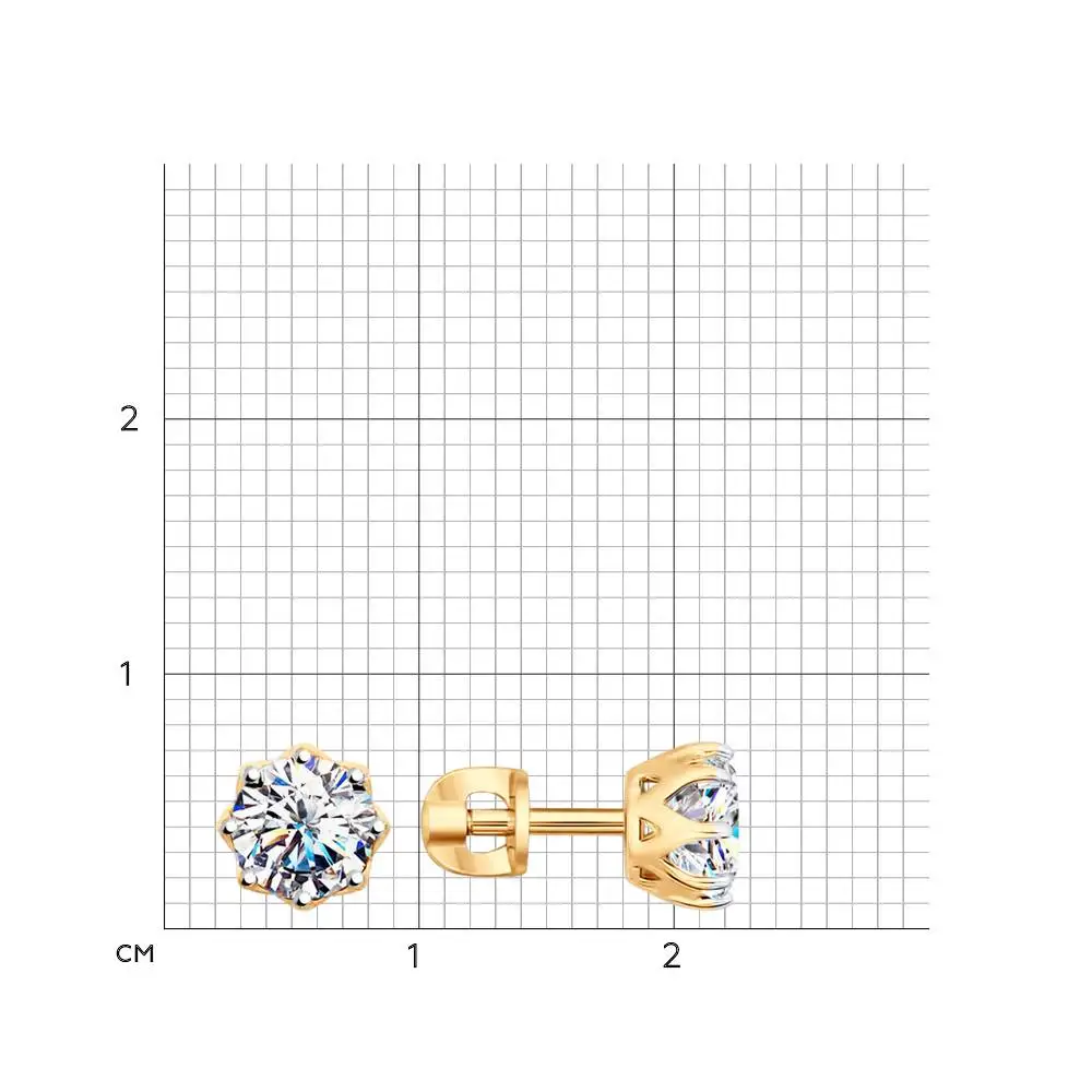Серьги SOKOLOV из серебра со Swarovski Zirconia