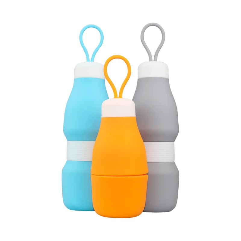 520ML Portable Silicone Water Bottle Retractable Folding Coffee Outdoor Travel Drinking Collapsible Sport Drink Kettle | Мать и ребенок