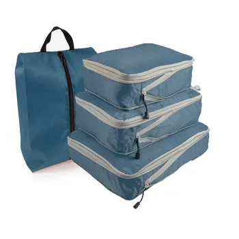 

Compression Packing Cubes Travel Luggage Organizer Waterproof Double Zip Travel Bag Men Women Nylon Foldable Large Capacity Bags