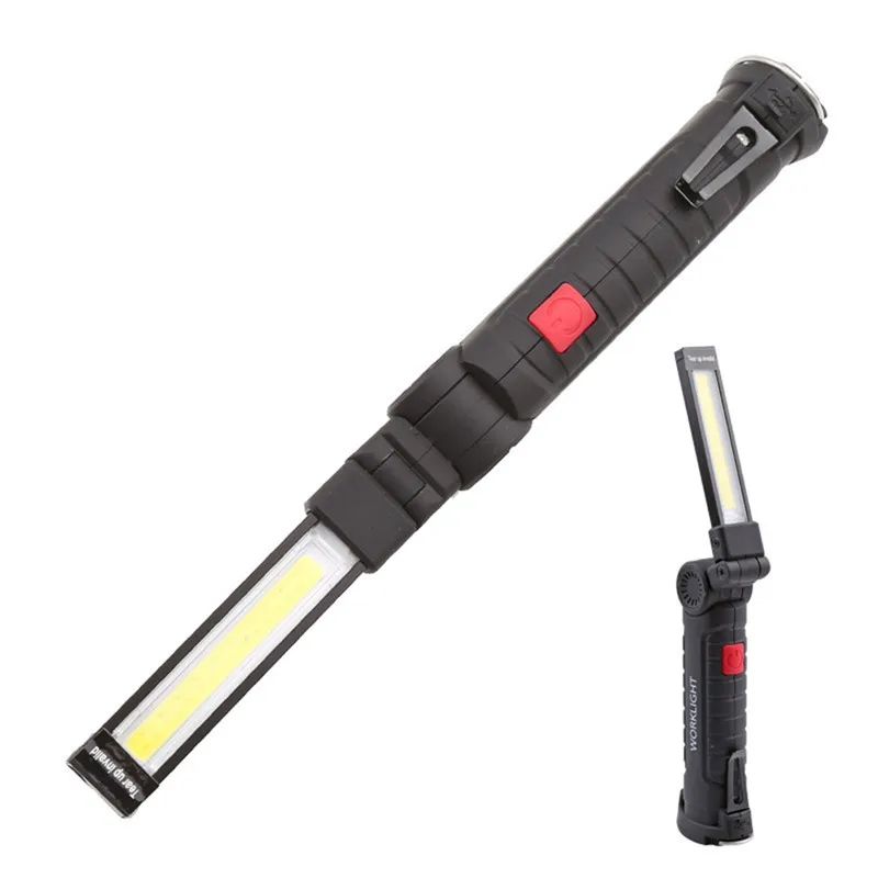 Портативный светодиодный фонарик магнитный рабочий свет USB Перезаряжаемый COB