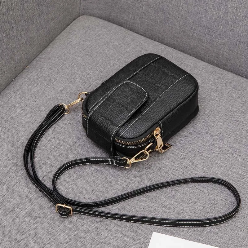 Brand Design PU Leather Crossbody Bag For Women Small Phone Purse Shoulder Bags Crocodile Pattern Women Messenger Pouch Bag