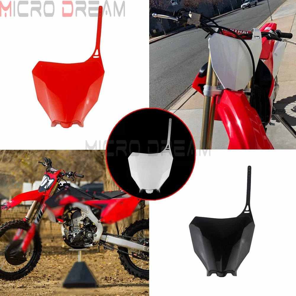 Putih Sepeda Motor Motocross Depan Plat Nomor Untuk Honda CRF250R CRF450R CRF 250 450 R RX Balap Kotoran Pit Sepeda Nama Piring Papan Meliputi Hias Mouldings AliExpress