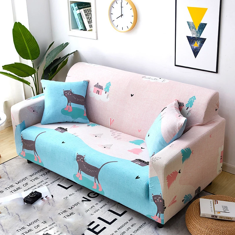 Leaf Sofa эластичный полиэфирный домашний чехол для дивана секционный все включено защитный чехол нескользящий Чехол Четыре местный Cubre - Цвет: 8