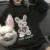 Свитер oversize Осень Зима Harajuku Bunny Вязание корейская мода Y2K Женские свитера Свободный пуловер Готический панк одежда