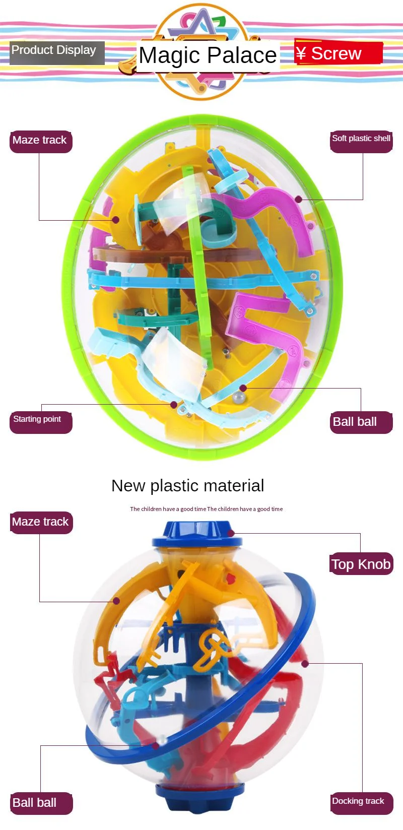 Винт вызов версия Фэнтези интеллект мяч 3D НЛО Perplexus 101206 английский высокий заказ скидка 110