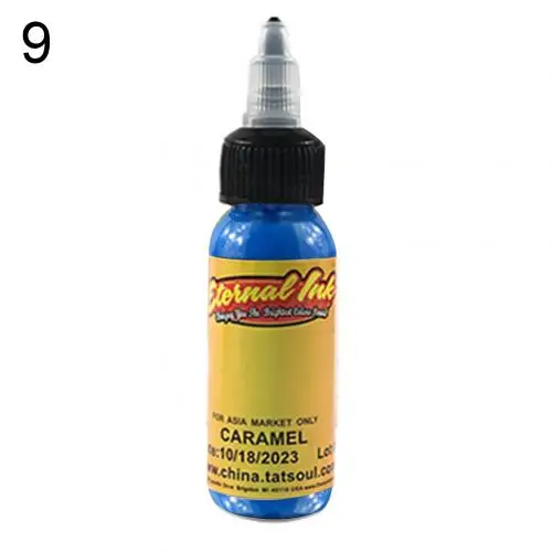 Небесно-голубой New 30ml Tattoo Pigment Ink for Semi-permanent Eyebrow Eyeliner Lip Body Art Paint - Цвет: Небесно-голубой