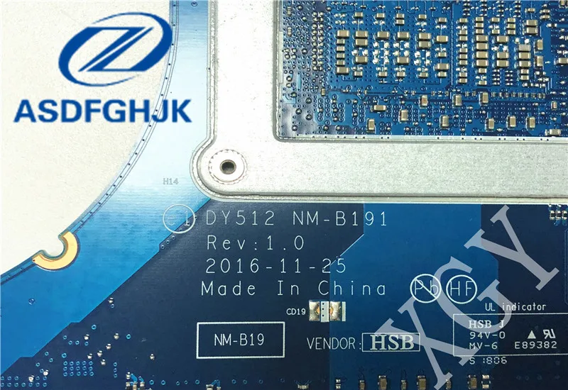 buy  Laptop Motherboard PN: 5B20N00301 for Lenovo for IdeaPad Y520-15IKBN Motherboard DY512 NM-B191 w i5