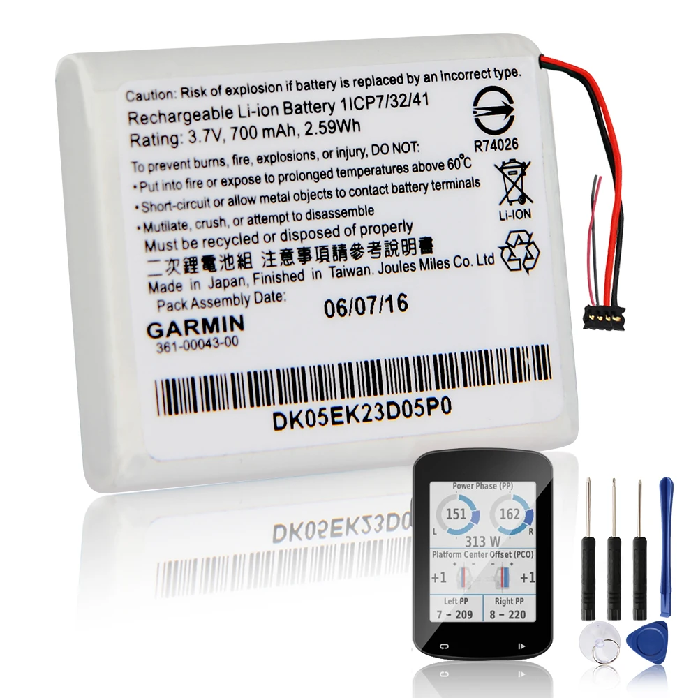 

Original Replacement Battery For Garmin Edge 820 Edge 520 Edge 500 200 205 Edge820 GPS Cycling Computer Battery 700mAh