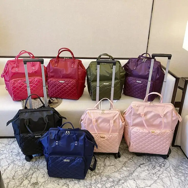Travel Trolley Bags Wheeled Backpack For Women Travel Bag With Wheels