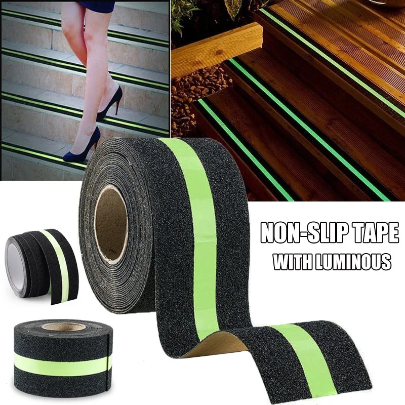 

Night Luminous Anti-Slip Stair Grip Tape Matte Warning Sandpaper Stickers Roll for Indoor Outdoor K888
