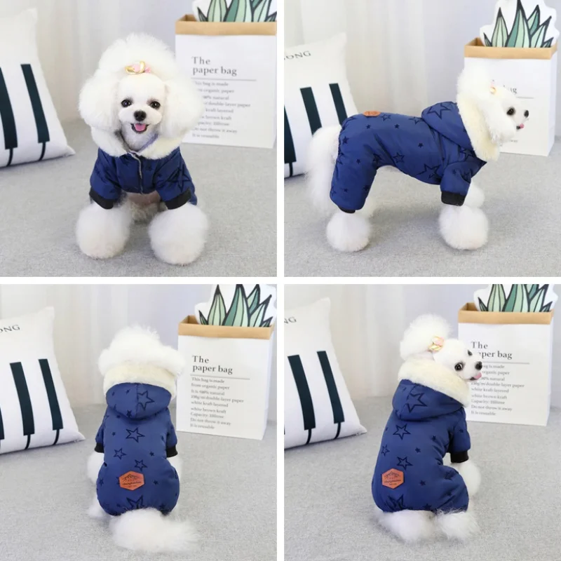 Winter Pet Thickened Warm Dog Clothes Pet Dog Jacket Coat Puppy Chihuahua Clothing Hoodies For Small Medium Dogs Puppy