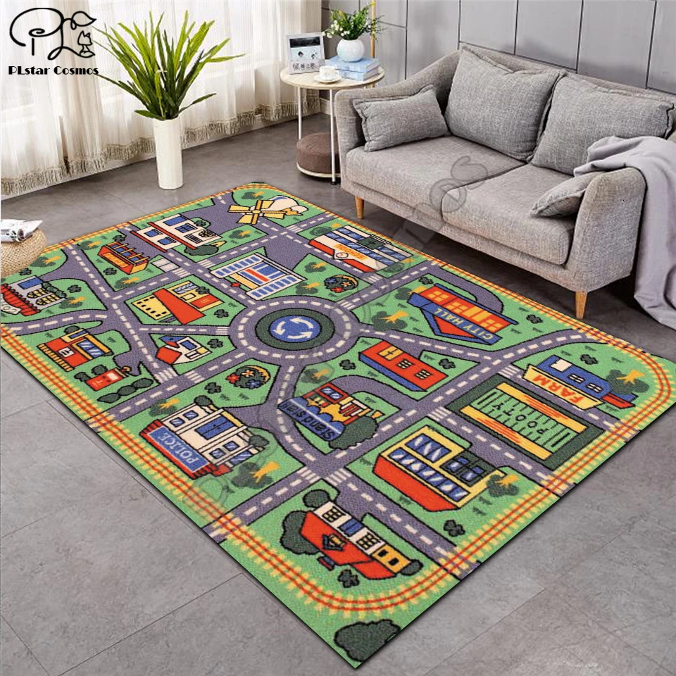 

Crawling mat Fantasy fairy Cartoon Kids Play Mat Board Game mat map Large Carpet for Living Room Cartoon Planet Rugs Maze -2