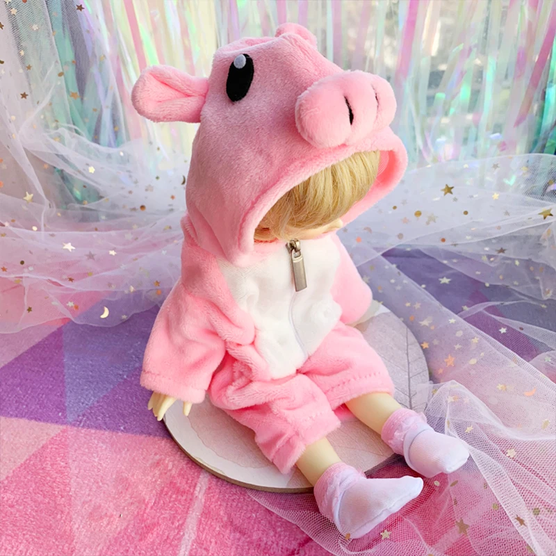 Кукольная одежда 1/6 BJD одежда розовая плюшевая одежда с животными для 1/6 BJD кукла аксессуары кукольная одежда с большой шляпой свободный стиль Костюмы