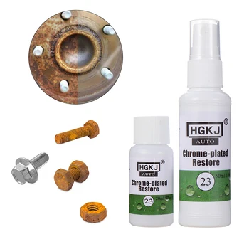 

20/50ml Car Chrome Refurbishment Cleaner Auto Parts Rust Removal Agent Automotive Care Detergent Drop Car Repair Tools