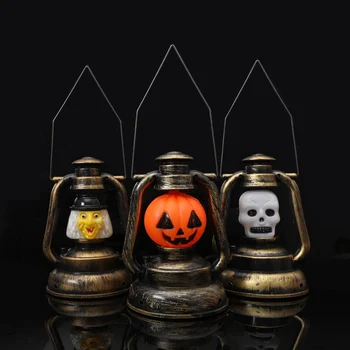 

Retro Lantern Decorative Halloween LED Kerosene Lamp Handheld Holiday Table Lamp Halloween Home Bar Store Decoration