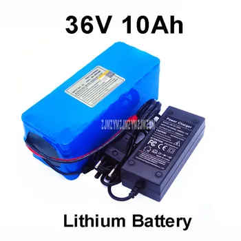 

36V 10Ah 10000mAh 18650 Lithium Battery Pack PCV Case Built-in Protection Board For Electric Scooter Bicycle Ebike + Charger