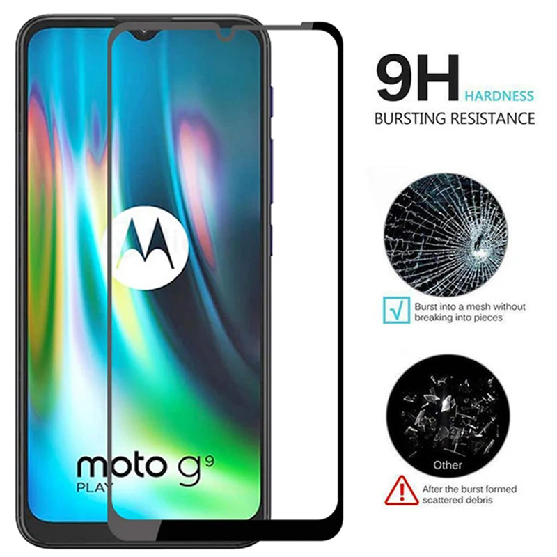 Cover Moto G9 Play Tempered Glass Screen Protector Case Motorola