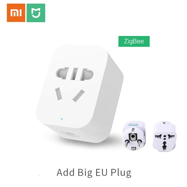 ZigBee Socket Big EU Xiao mi jia умная розетка ZigBee/wifi версия приложения дистанционное управление таймер Обнаружение мощности работа с mi jia mi home APP - Цвет: ZigBee Socket Big EU