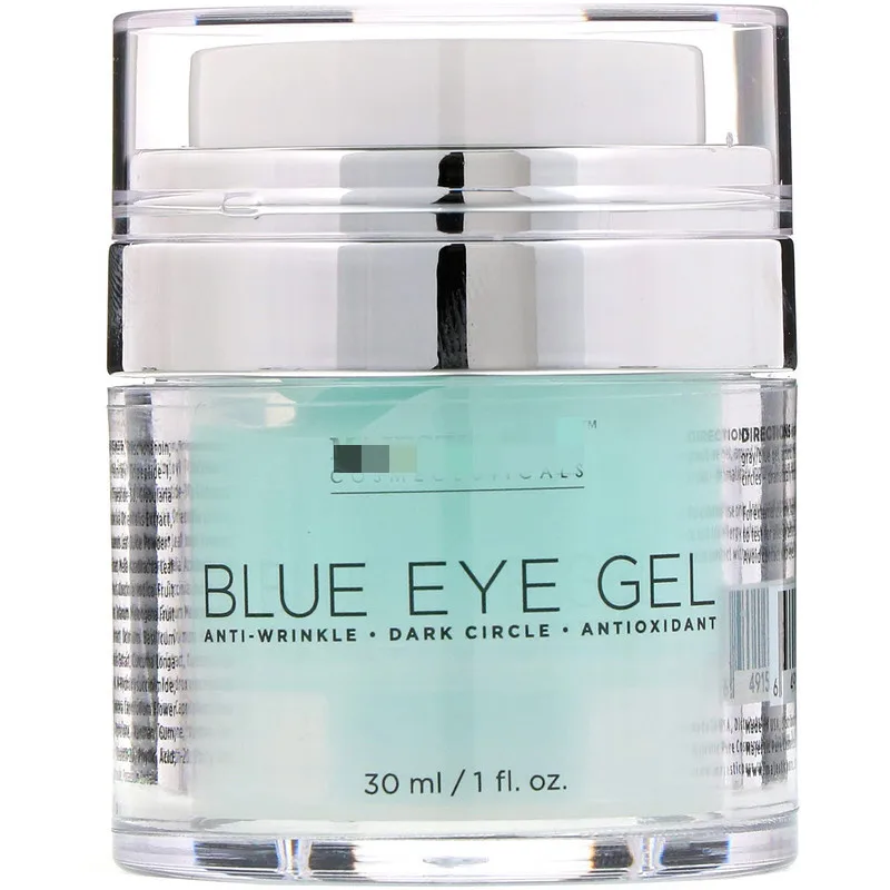 

Lightly apply Blue Eye Gel, around the eye area to reduce wrinkles and dark circles-dramatically