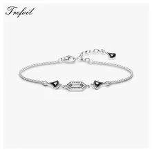 Цепочка и звено браслет черный Азиатский орнамент, серебро 925 пробы модные ювелирные изделия этнический Дракон Ночной подарок для женщин Девушка