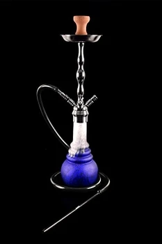 

'El keyif Shisha Hookah "Frosted Blue Flame 630 columna de humo de Look chromato, Tubo Silicona, Snorkel aluminio