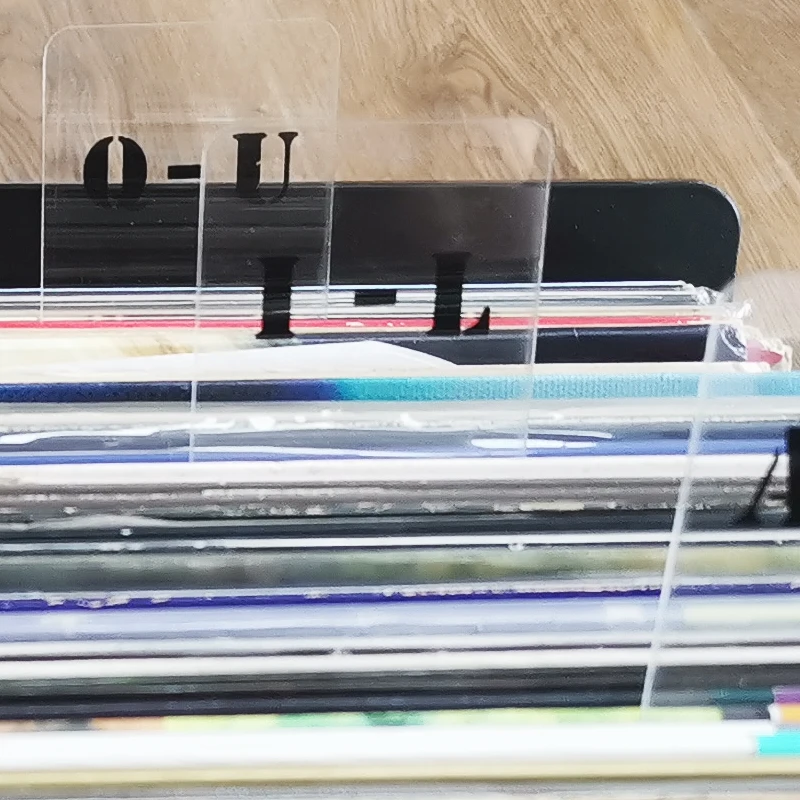 6 шт. Алфавит Tab карты с обозначениями Проигрыватель CD Музыка виниловые органайзеры CD и долгоиграющая запись разделители карты