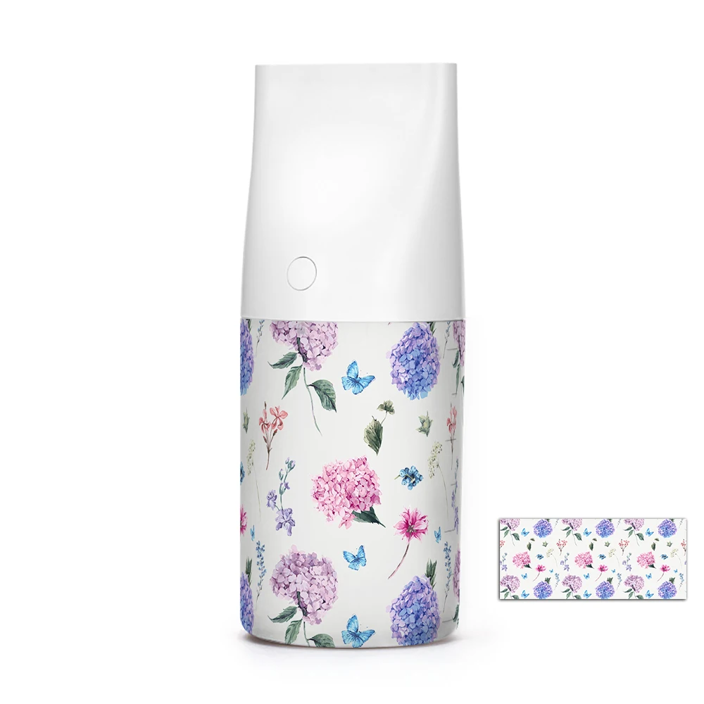 White print 12 USB Автомобильный увлажнитель воздуха, тумана, 320 мл, ароматерапия, эфирное масло, диффузор с 3D цветным принтом, фото, светодиодный, ночной Светильник - Цвет: White print 12