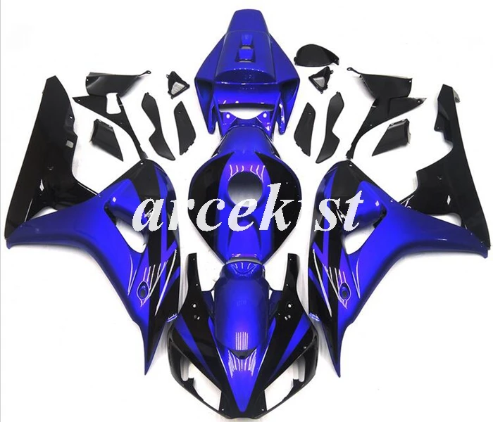 Литьевая Форма ABS мотоцикл обтекатели комплект подходит для CBR1000RR 06 07 CBR 1000RR CBR1000 2006 2007 тела набор темно-синий