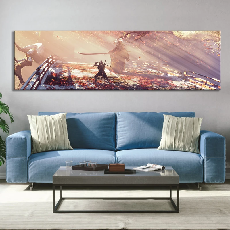 Preise Große Größe Spiel Poster Wand Dekor Malerei SEKIRO Schatten Sterben Zweimal Bild Video Spiele Kunst Rahmenlose Malerei Wand Kunst Unframed