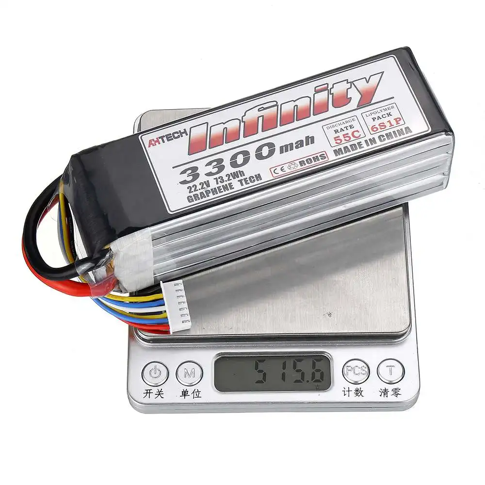 1/2/4 шт. AHTECH для графеновой батареи Infinity 22,2 V 3300 мА/ч, 55C 6S XT60 разъем Lipo Батарея для Радиоуправляемый гоночный fpv-дрон модели запасные части
