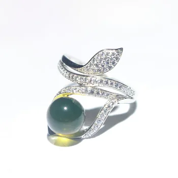 

100% real 925 sterling silver inlaid blue amber ring natural amber rings 925 sterling silver nickles women 925 ring rings