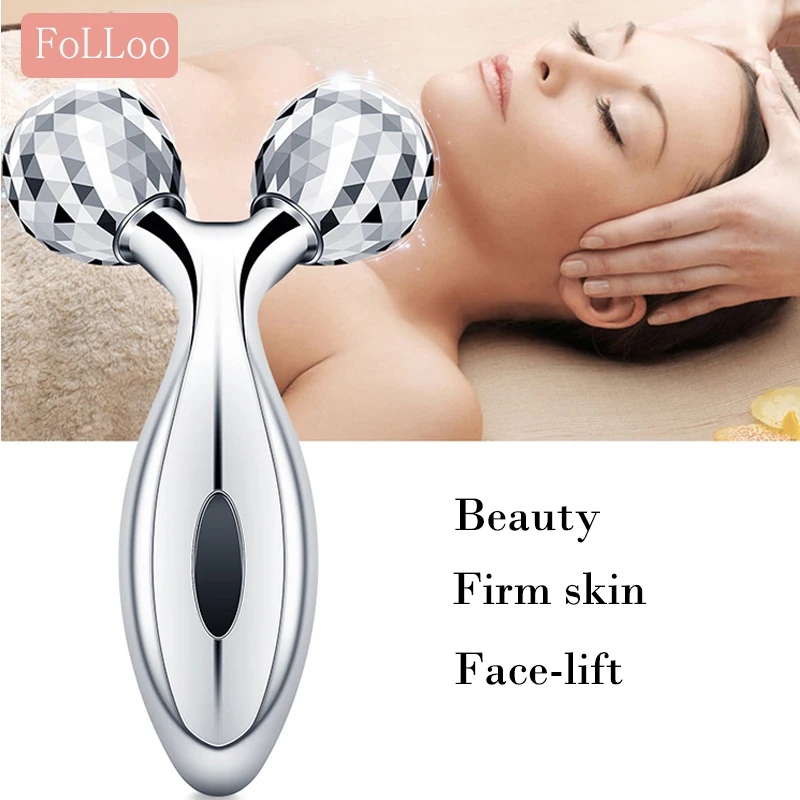 

3D Massage Face Lifting 360 rotate instrumentMassage Handheld Y Shape Wrinkle Remover Full Body Relaxation 3D Roller Massager