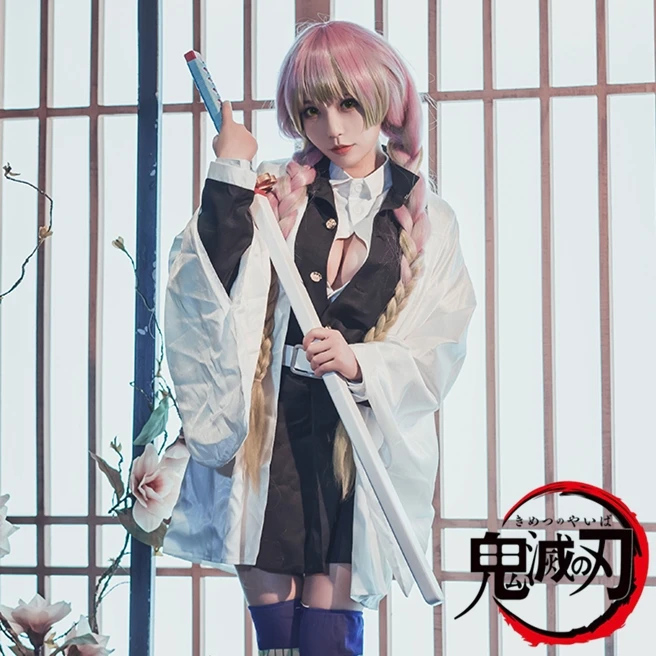 

Demon Slayer Cosplay Costume Anime Kimetsu No Yaiba Kimono Kanroji Mitsuri Cosplay Cardigan Uniforms Cosplay Role Play Clothes