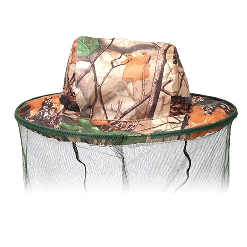 Outdoor Wide-brimmed Camouflage Mosquito Cap Jungle Dedicated 360 Degree Half Surrounded Fisherman Hat Visor PXPF