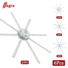 

6pcs/lot LED Ceiling Lamps Octopus Light 12W 16W 20W 24W AC220V Replace Ceiling Light Source Easy Installation Indoor Lighting