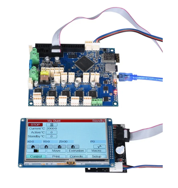 Duet2 Wifi V1 04 Cloned DuetWifi 32 Bit Board With 4 3 PanelDue Touch Screen Controller 4