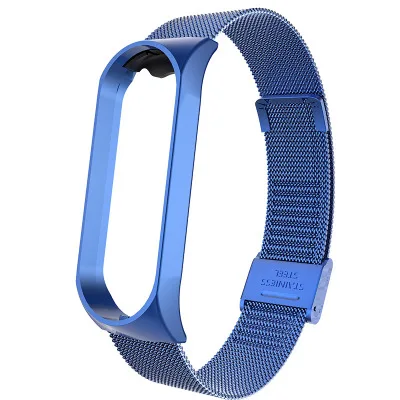 Металлический браслет из нержавеющей стали mi Band 4 Модный Цветной ремешок из углеродного волокна для mi Band 4 3 Xiaomi mi Band 4 сменный Браслет - Цвет: Metal buckle 03
