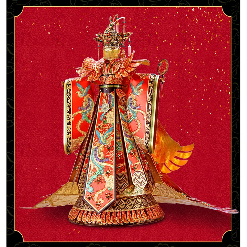  Piececool Wedding Dress 3D Metal Model Kits DIY Assemble Puzzle Laser Cut Jigsaw Toy P131
