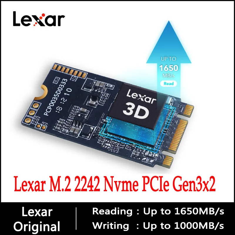 Lexar SSD NVMe PCIe Gen3x2 NM520 M.2 2242 TLC HDD 128 ГБ 256 512 Внутренний твердотельный накопитель для