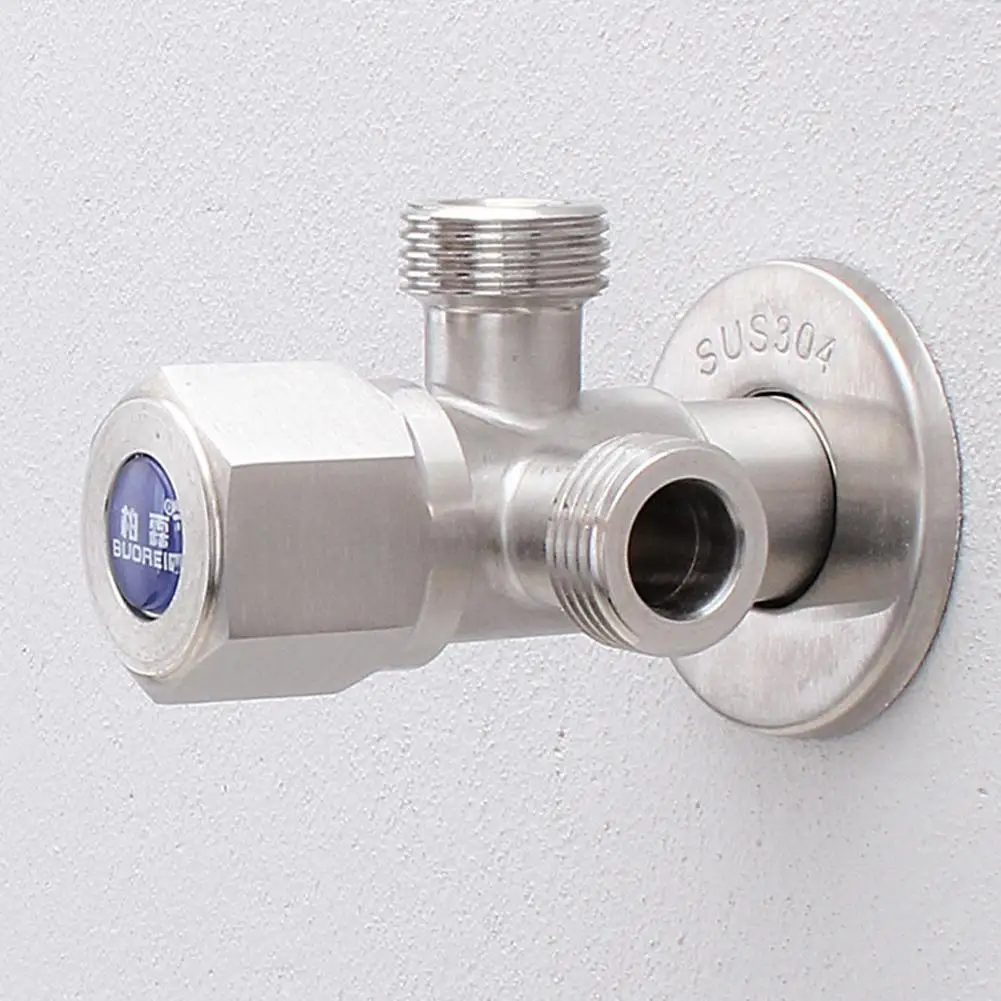 

GloryStar 90 Degree Stainless Steel Double Outlet Triangular Valve Faucet