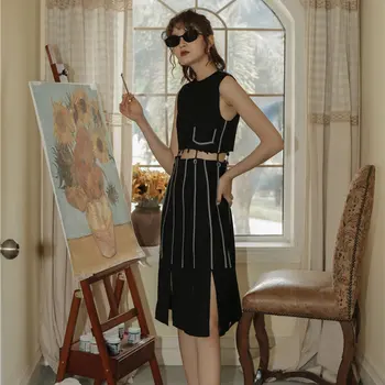 

Loose Sexy Hollow Out Split Short Top Women Clothes 2020 Spring New Fashion Pullover Irregular Personality Skirt Casual DMY3906