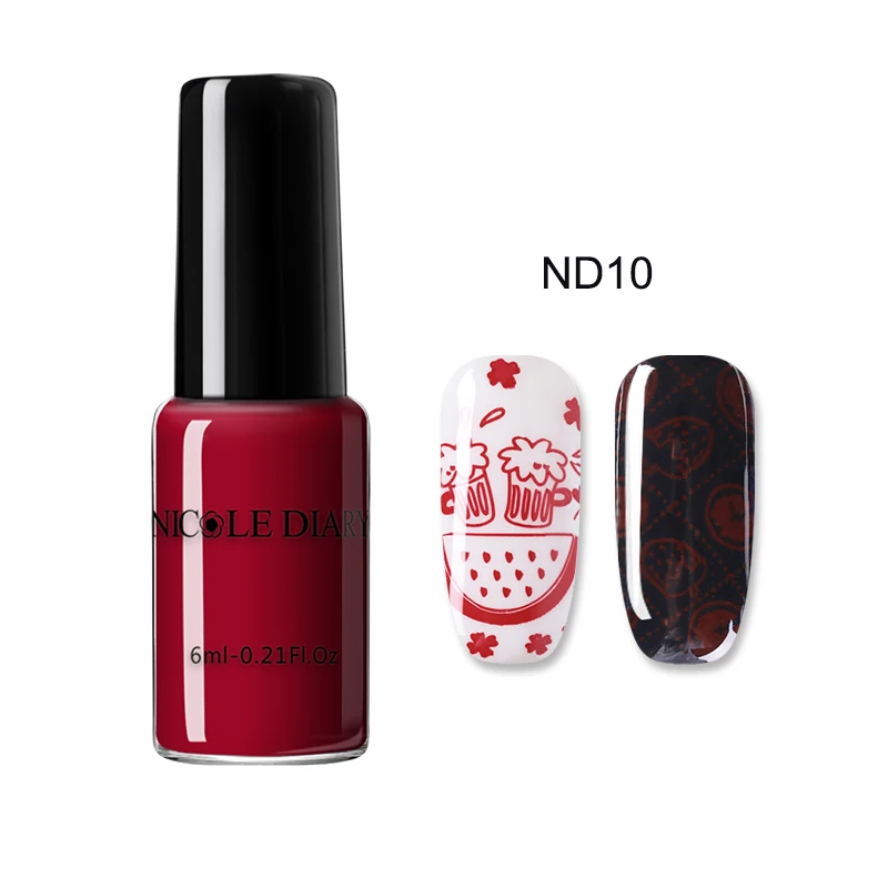 Stamping polish 10 NICOLE DIARY 5 шт. набор штамповочных лаков для ногтей штамп шаблон штамп лак черный золотой серебряный дизайн ногтей пластина Печать Набор лаков - Цвет: Stamping polish 10