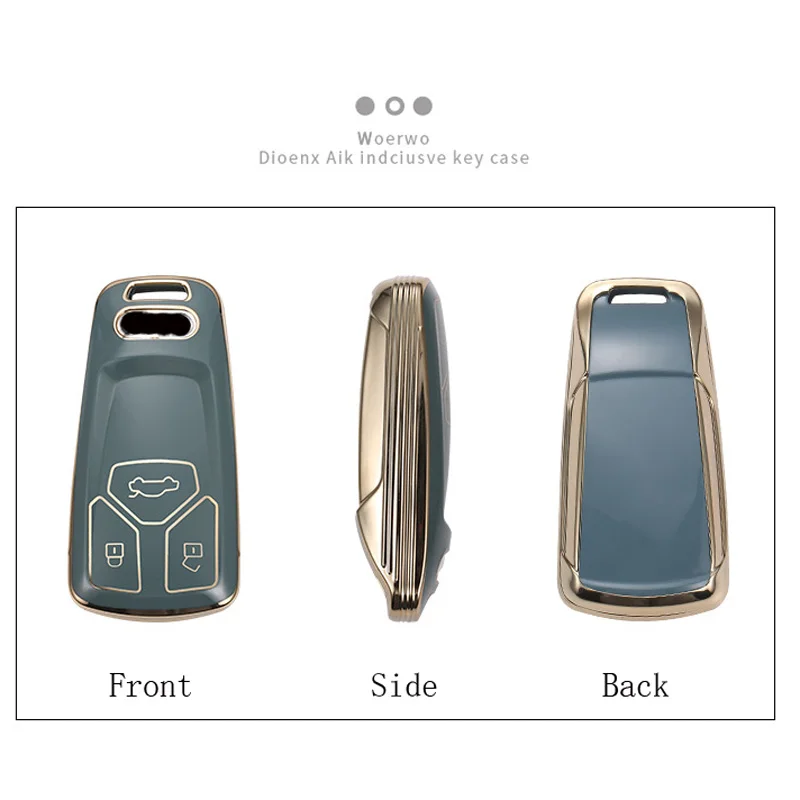 Cover chiate/telecomando per Audi TT A3 A4L Q5L Q7 A5 A6L portachiavi Shell Bags Protector portachiavi accessori Auto - Ha5b6bb15ccd04ff79511aa849e11d89fK