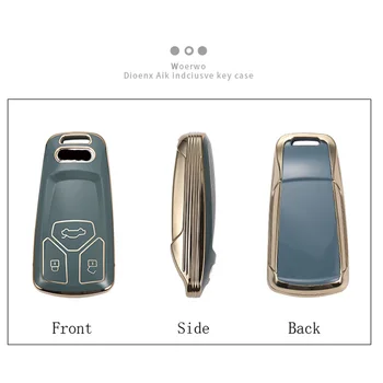 Cover chiate/telecomando per Audi TT A3 A4L Q5L Q7 A5 A6L portachiavi Shell Bags Protector portachiavi accessori Auto - Nuova custodia per chiave Auto in TPU per Audi TT A3 A4L Q5L Q7 A5