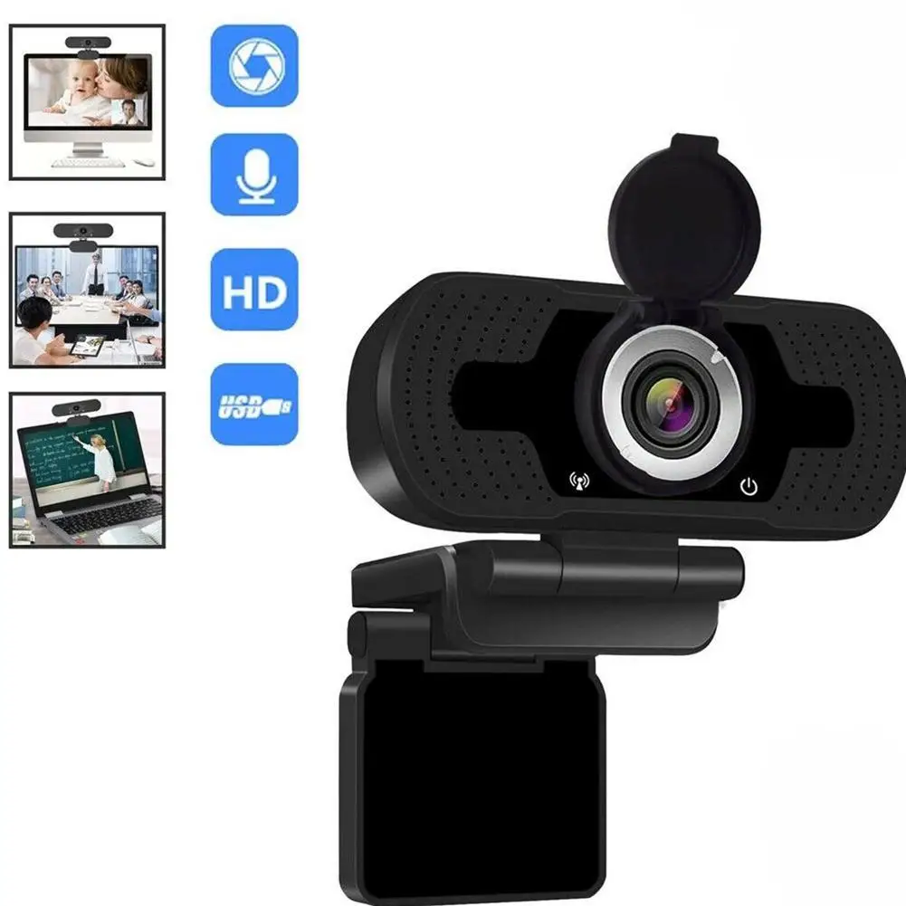 Webcam Usb 1080P Webcam 4K Con Microfono Pc Camera 60Fps Hd Webcam Con Fotocamera Completa Per Computer Pc Videoconferenza In Tempo Reale