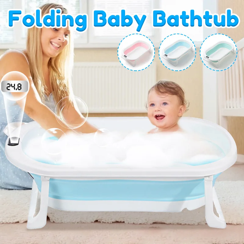 Baignoire Portable Pliable Pour Bebe Et Nouveau Ne Baril De Bain Sensible A La Temperature Pour La Maison Aliexpress